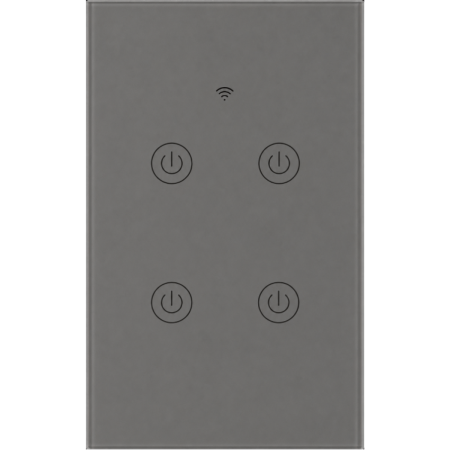Mặt công tắc wifi - cảm ứng ON/OFF 4 điểm chạm (dạng chữ nhật)